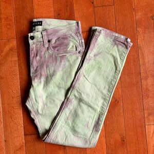 Yellow/Purple Tie Dye Skinny Jeans | Empyre